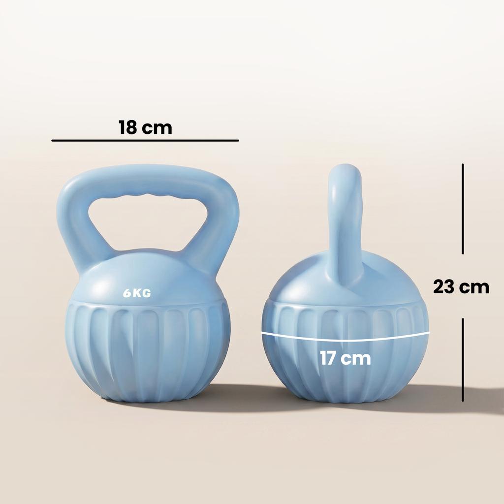 Kettlebell for Strength Training Kettle Bell with Non-Slip Handle 6 kg Blue