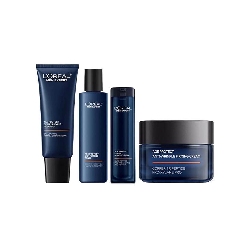 Loreal Paris Men s Moisturizing and Emulsifying Skin Care , Moisturizing, Cleansing and Firming, Mens youthful muscle source set - four-piece set