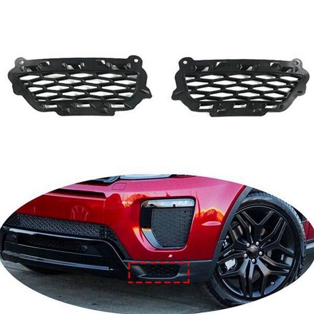 1 Pair Front Bumper Lower Grille Fog Light Frame Black Car Accessories Auto For Range Rover Evoque