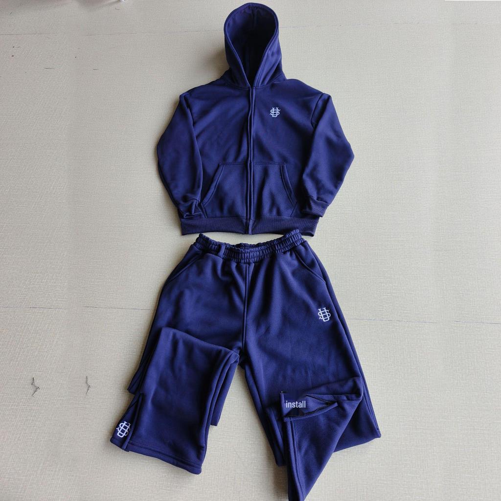 Unisex Hip Hop Embroidered Zipper Sweatpants – American Sizing