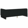 L Shaped Corner Bed Frame Black 90 X 190 Cm Fabric