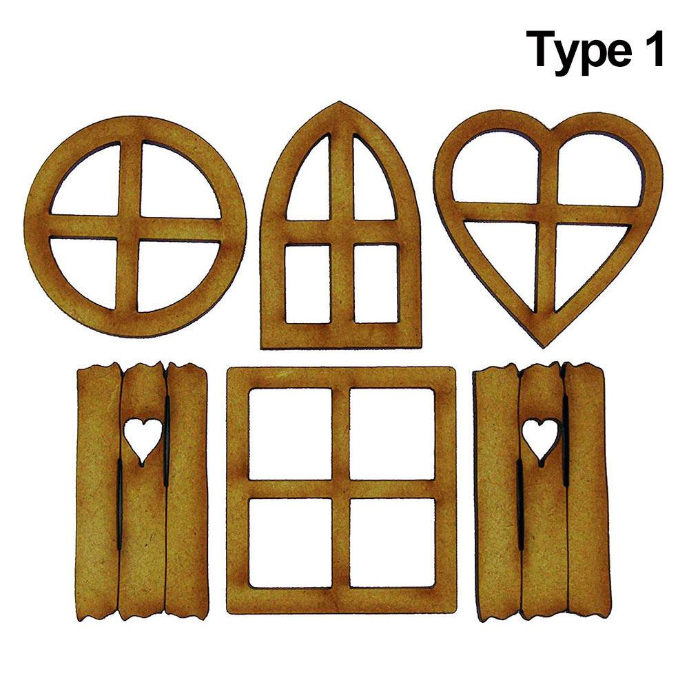 

Decoration Doll House Micro Landscape Dollhouse Garden Wooden Craft Miniature Fairy Elf Door type 1