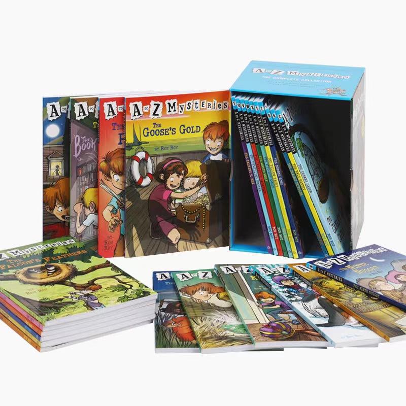 26 Libri/set Misteri dalla A alla Z Ron Roy Romanzi Investigativi per Bambini Ragionamento Romanzi per Bambini Romanzi a Capitoli Elementari Set di Libri Inglesi