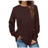 Women's Round Neck Long Sleeve Bottoming Shirt Top Warm Top Casual Sweatshirt