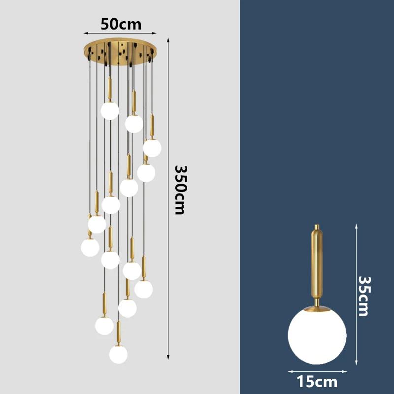 Nordic Home Decor Dining Room Pendant Lamp Lights Indoor Lighting Stair Lamp Living Dining Room Hanging Light Chandelier Lamps