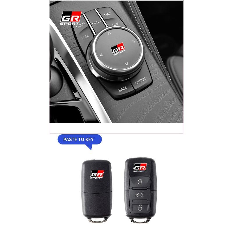 New Car Logo Car Interior Sticker Central Control Decals Emblem Badge for Toyota TRD GR Yaris Camry Racing Logo Corolla Chr Avensis