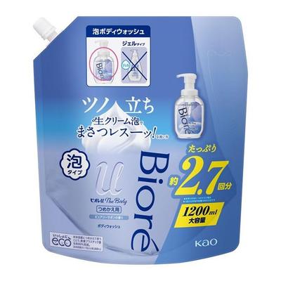 Kao Biore para o Banheiro Espumante Corporal, Aroma de Sabão Puro, Refil, 1200ml