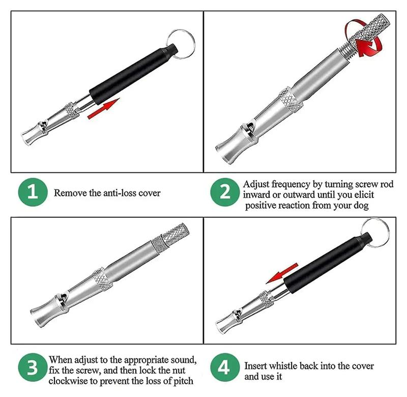 Pet Dog Whistle Puppy Training Obedience Ultrasonic Supersonic Sound Repeller Pitch Stop Barking Quiet Whistles for Dogs & Cats