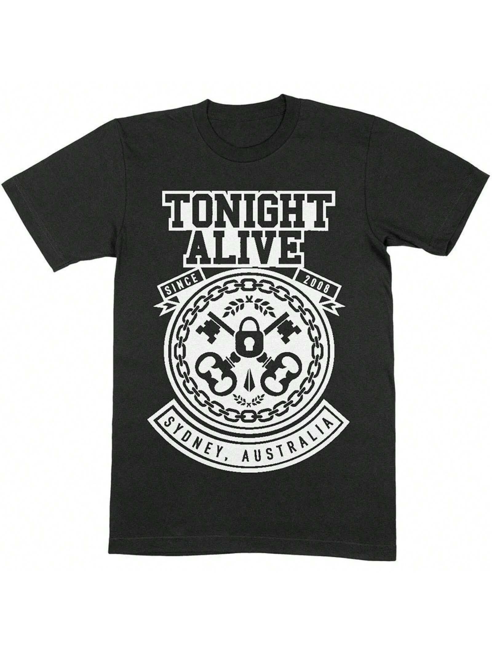 Tonight Alive TA Keys Peripheral, Clothing Pattern Printing Summer Luxury Brand Cotton unisex s And Wounisex s T-Shirts Short Sleeves S разноцветный