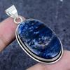 Natural Sodalite Gemstone 925 Sterling Silver Jewelry Pendant 2.25" V8l31