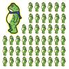 1/5/10/20/50/100Pcs Resist Frog Sticker Waterproof PVC Frog Meme Sticker Cell Phone Laptop Computer Helmet Water Bottle Decorative Animal Decal