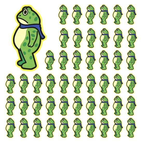 1/5/10/20/50/100Pcs Resist Frog Sticker Waterproof PVC Frog Meme Sticker Cell Phone Laptop Computer Helmet Water Bottle Decorative Animal Decal