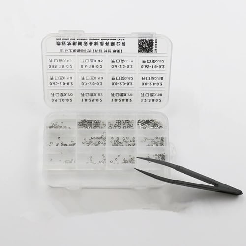 2023 360Pcs 12 Types of Stainless Steel Circlips E-Clips Watch Movement Parts Repair Kit Watch Snap Rings Latch Pusher