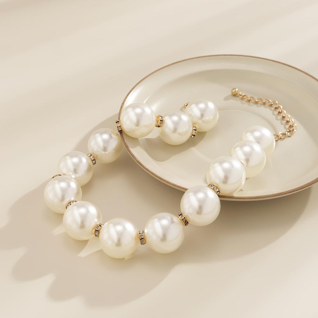 Xiaoxiangfeng fashion beaded versatile necklace, rhinestone design imitation pearl necklace