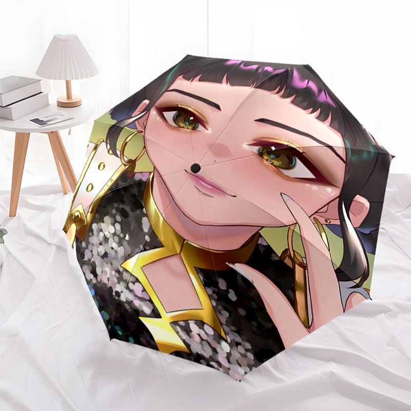 1pc KPop Demon Hunters ZOEY5 Umbrella, Sun Protection, And UV Shielding. It Has Eight Sturdy Ribs for Outdoor Use And Perfect Gift