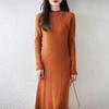 Women Sweater Dress 100% Wool MODERN NEW SAGA Turtleneck Knit Long Pullover Winter Jumpers Wool Long Dress Female