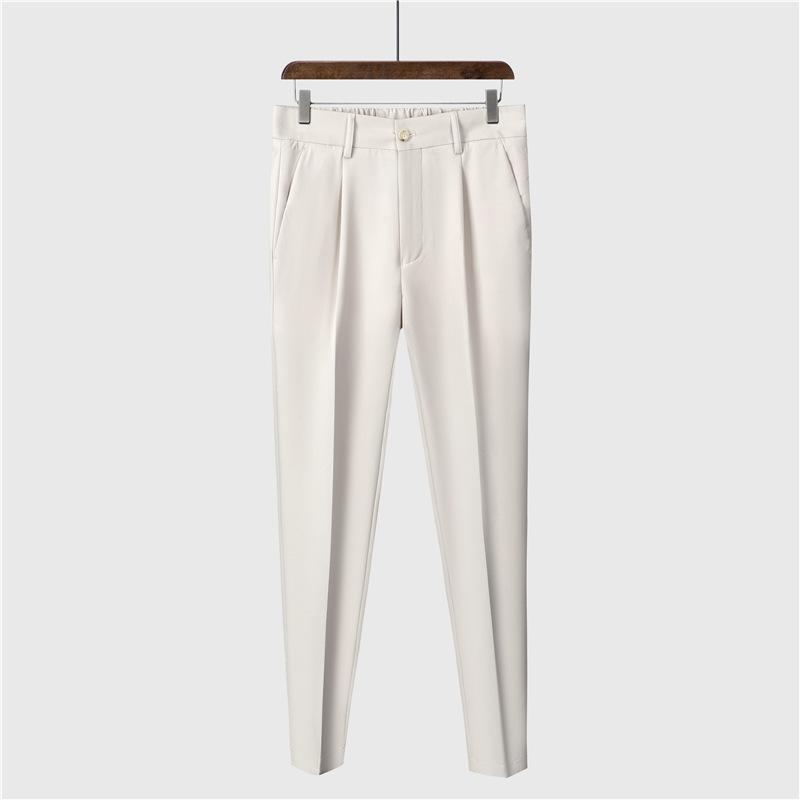 Pants Men's Spring and Autumn New Men's Pants Drop Sense Trousers Men's Vertical Anti-Wrinkle Straight Versatile Suit High Waist Pants