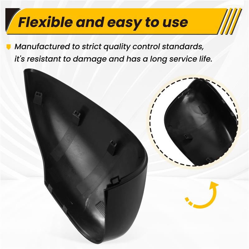A16P-Car Cap Rearview Mirror Cover Side Wing Mirror Cover For Ford Fiesta MK7 2009-2015 Part Numbers 8A6117K746CA 8A6117K747CA