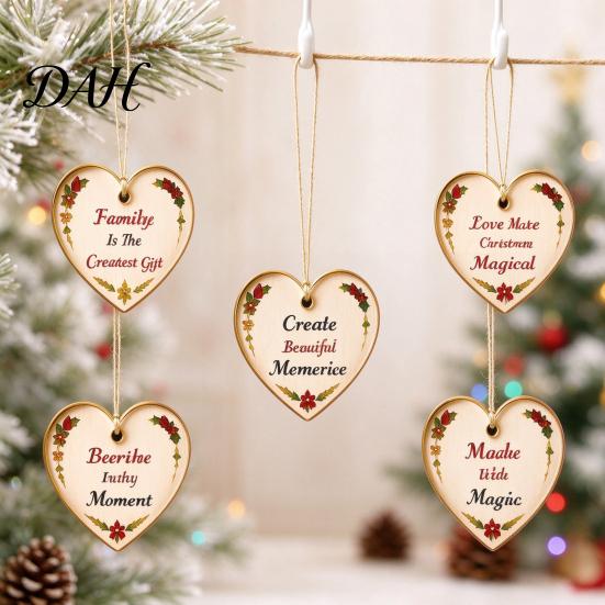 Christmas Gift Ideas 24 Days of Love Advent Calendar 2026, Pcs 2D Flat Acrylic Hanging Tree Decorations Heart Ornaments Countdown with Heartfelt