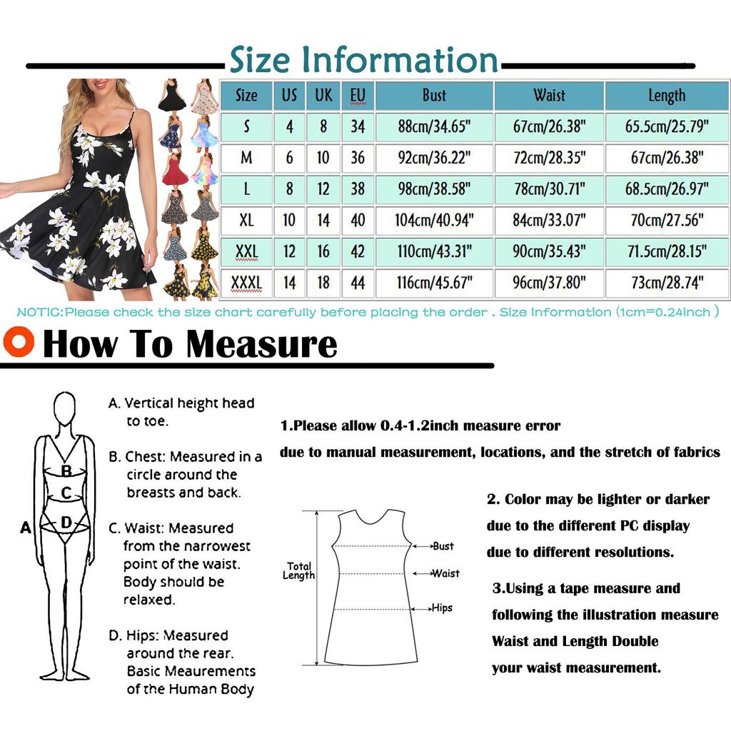 Women's Fashion Casual Sleeveless Shoulder Strap Flower Flared Dress