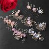 Beautiful Crystal Crown Wedding  Hair Combs Bridal Clips Leaves Tiara  Flower Hair Pin