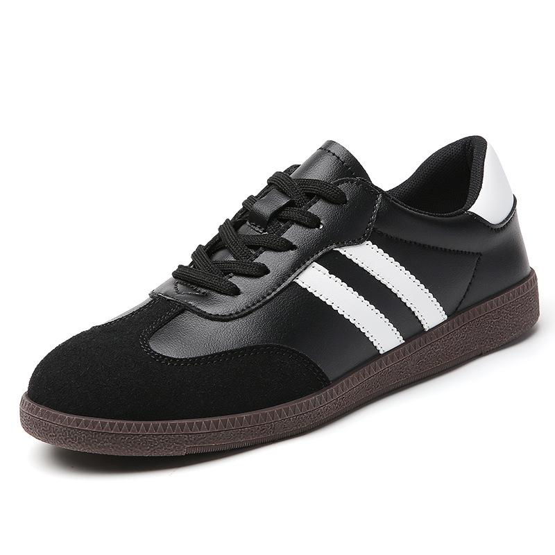 New Large-size Casual Flat Shoes Color-blocking Retro Ins Sports Shoes, German Training White Shoes for Women Sizes 35-44