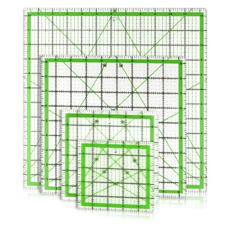 4Pcs Multipurpose Acrylic Sewing Ruler Set Quilting Templates Patchwork Measuring Tool For Fabric Cutting Sewing Craft