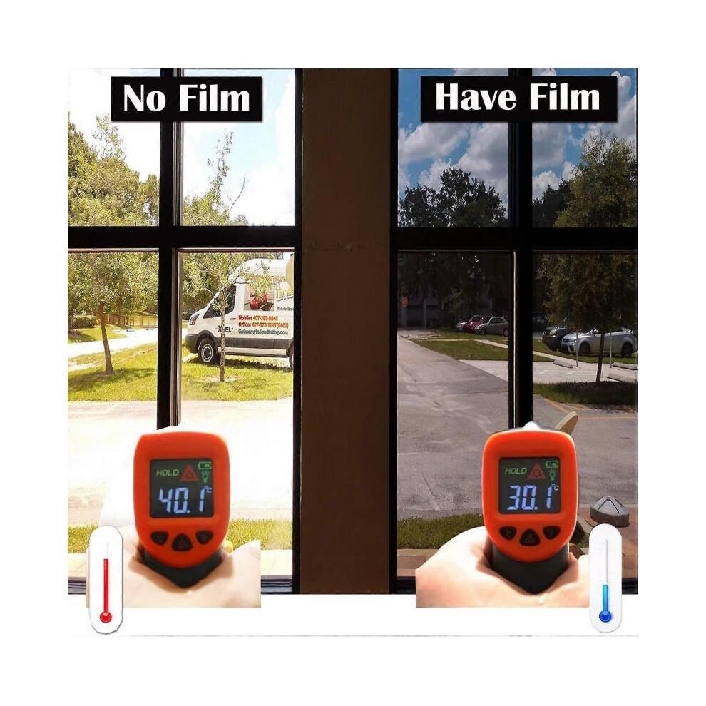 Window Film Privacy Window Film Mirror Window Film One Way Anti Heat Anti UV Privacy Protection for Window Office Home Store 40300CM