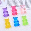 Large Translucent Bear Cartoon Cream Resin Charms for Crocs & DIY Jewelry Hair Clip Accessories