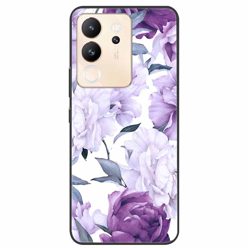For Vivo V30 Lite Case 6.67'' Silicone Painted Soft TPU Protective Cover for Vivo V 30 Lite 5G Phone Cases V30Lite V2314 Cartoon