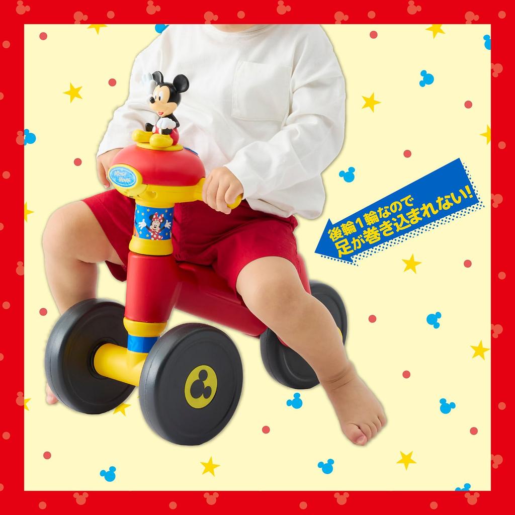 [Official] Ides Disney Smile Ride Mickey  Light and Sound Ride-On Toy  Perfect Birthday Gift for Ages 1-3