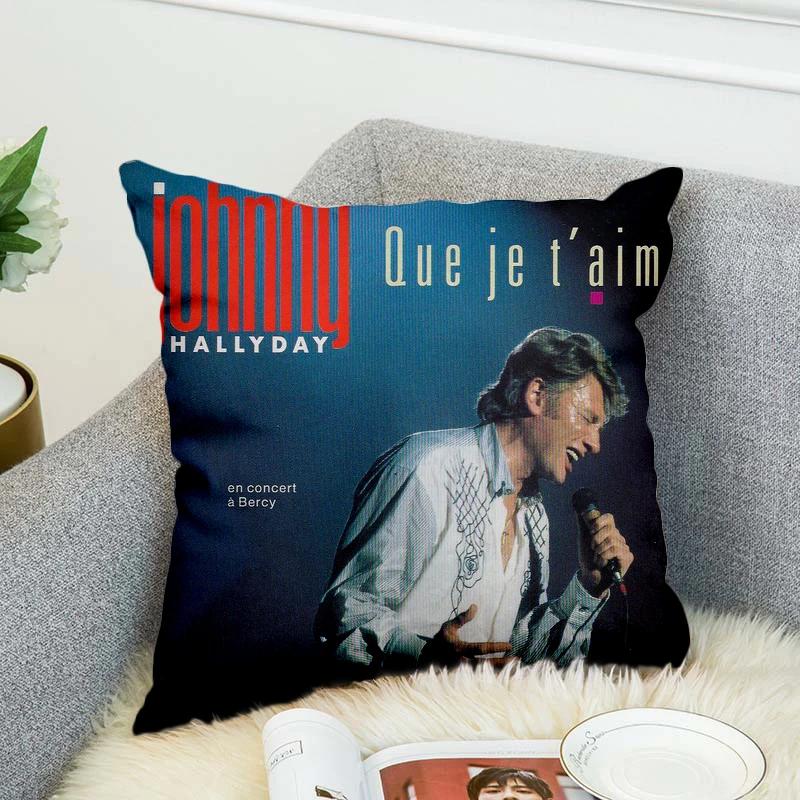 Johnny Hallyday 3d All Ove Printed Pillow Case Polyester Decorative Pillowcases Throw Pillow Cover Style-3