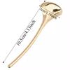 Corsage Ornament Long Leaf Pin French Style Metal Glossy Brooch  Western-style Clothes