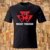 Massey Ferguson Tractor Logo Heren#039;s Zwart T-shirt Maat S5XL Unisex T-shirt