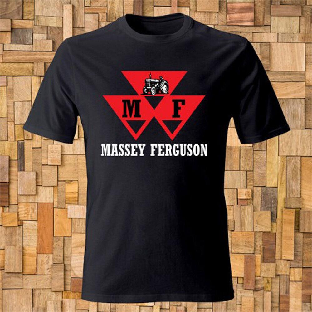 Massey Ferguson Tractor Logo Men#039;s Black Tshirt Size S5XL Unisex T-Shirt XXL