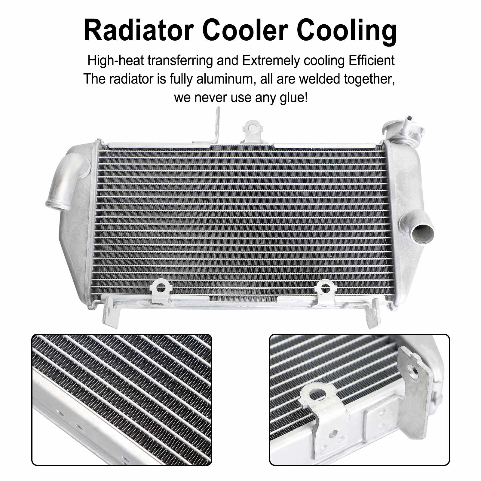 

Silver Radiator Cooler Cooling Fit For Yamaha YZF R3 YZF-R3 YZFR3 2015-2021