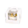 White Windowed Birthday Cake Box (3-8 inches) - Handheld Baking Packaging