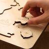 Kid Montessori Wooden Toy World Seven Continents Puzzle for Baby Early Education Geography Cognition Toys Children's Gifts