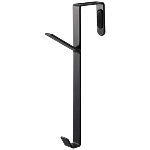 Yamazaki Smart Door Hanger, Black, Approx. W1.5 X D9 X H18cm, Coat Rack, Bag, Hat Storage, 7158