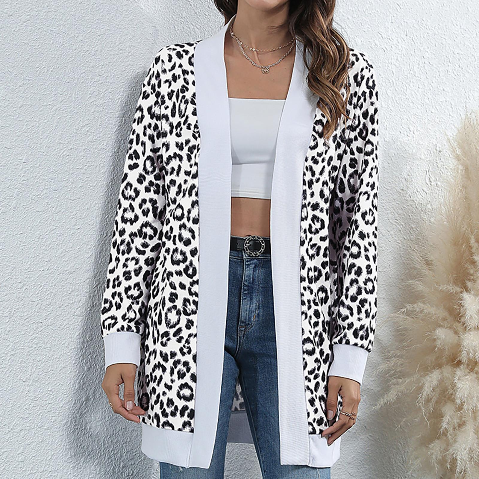 

Женский модный и зимний вязаный кардиган с длинным рукавом и принтом XXL
