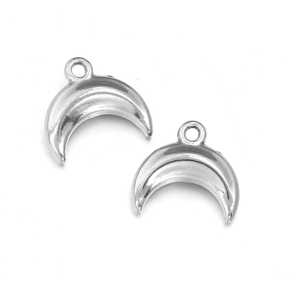 5pcs/lot High Quality Stainless Steel Pendant Star Moon Round Shape Fashion Charms For Jewelry Making DIY Necklace Earrings Gift