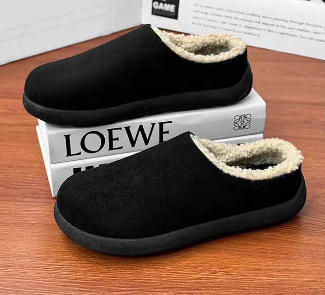 2026 Men's Style Snow Boots Lined with Fleece for Warmth and Cold Resistance Cotton Boots and Cotton Slippers Chanclas De Hombre