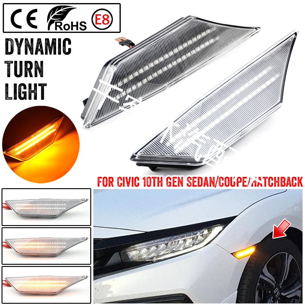 LED Sequential Side Turn Signal Lights for 2016-2018 Honda Civic (10th Gen)