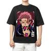 Jujutsu Kaisen Ryomen Sukuna Anime Άνετο Μόδα Vintage Διπλής Όψης Λογότυπο Γραφικό Σχέδιο Γυναικεία Και Ανδρικά T-shirts