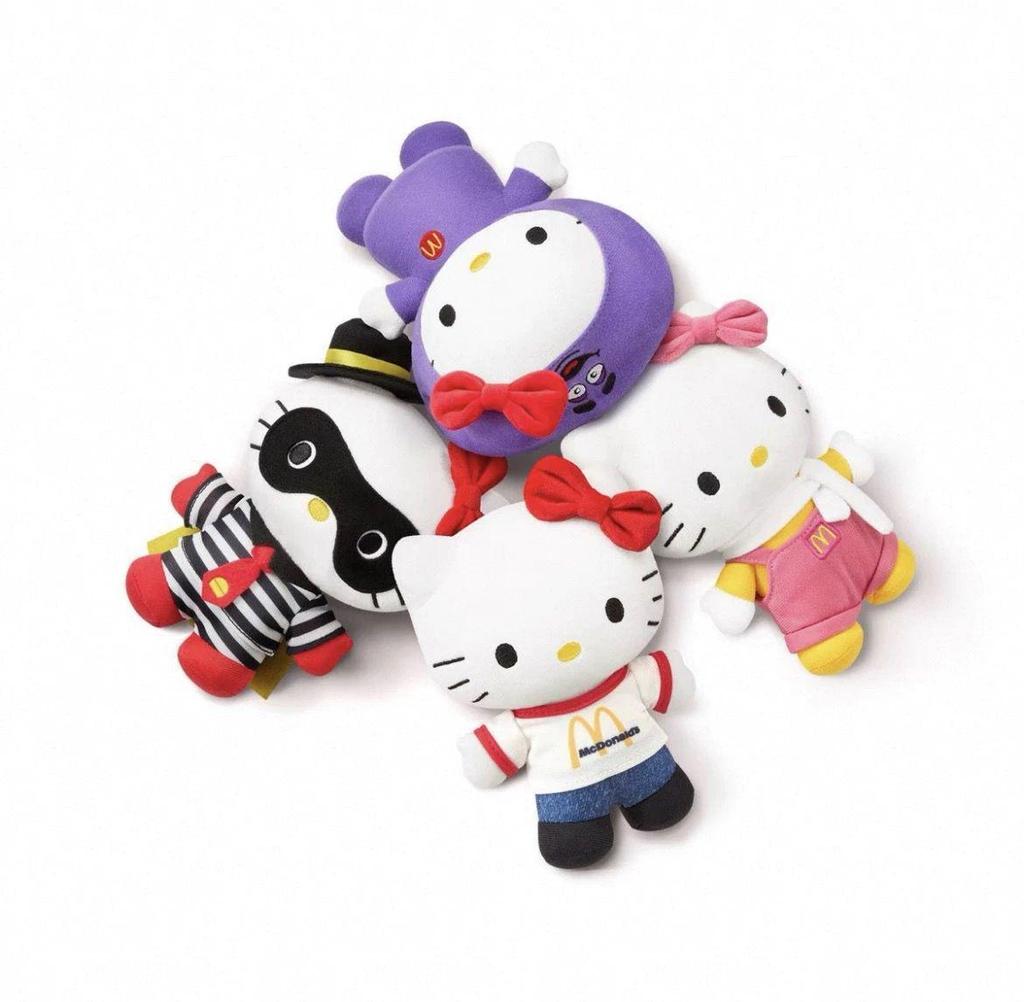 Genuine McDonald's 50th Anniversary Hello Kitty Plush Toy - Limited Edition Birthday Gift Figure