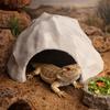 Plastic 3D Printed Reptile Shelter Stable Artificial Hidden Cave Shelter Realistic Terrarium Decor for Lizards Turtles