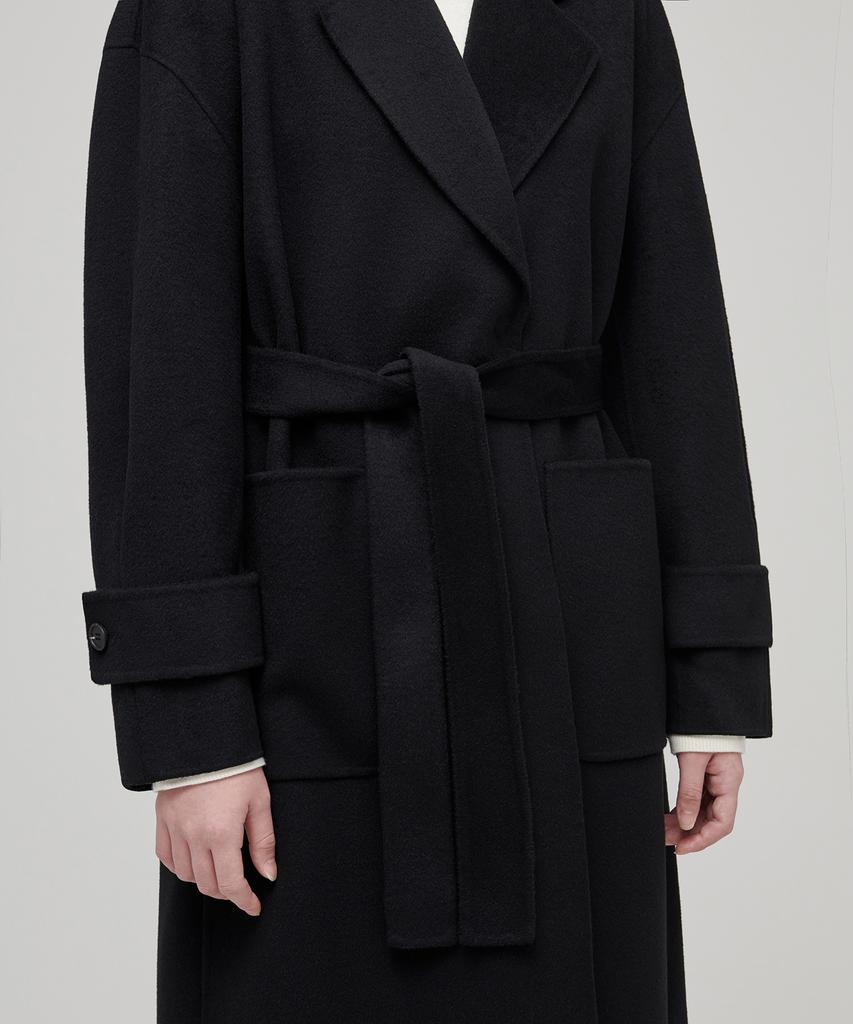 Musinsa Standard Woman Women'S Cashmere Blend Handmade Robe Coat [Black]