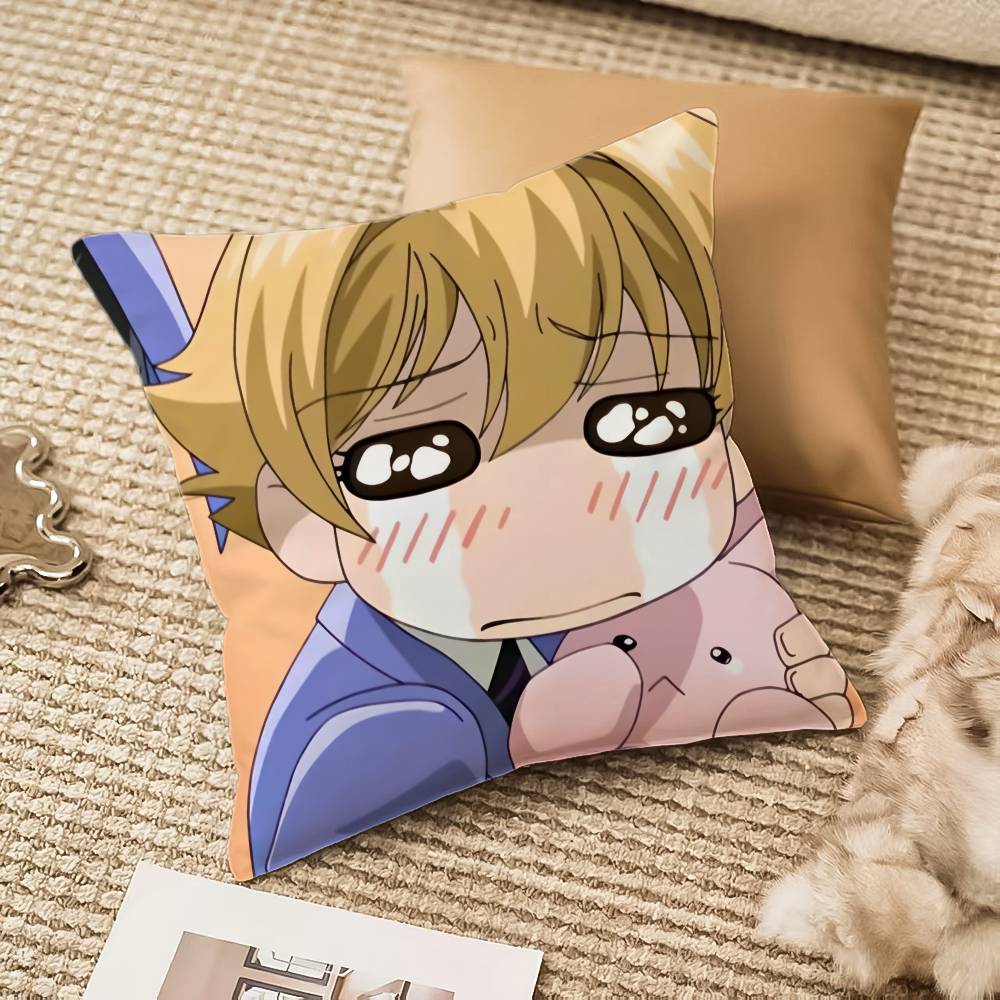 Ouran High School Host Club Pillow Case Sofa And Living Room Decorative Cushion Covers Dust-proof And Mite-proof Invisible Zippe