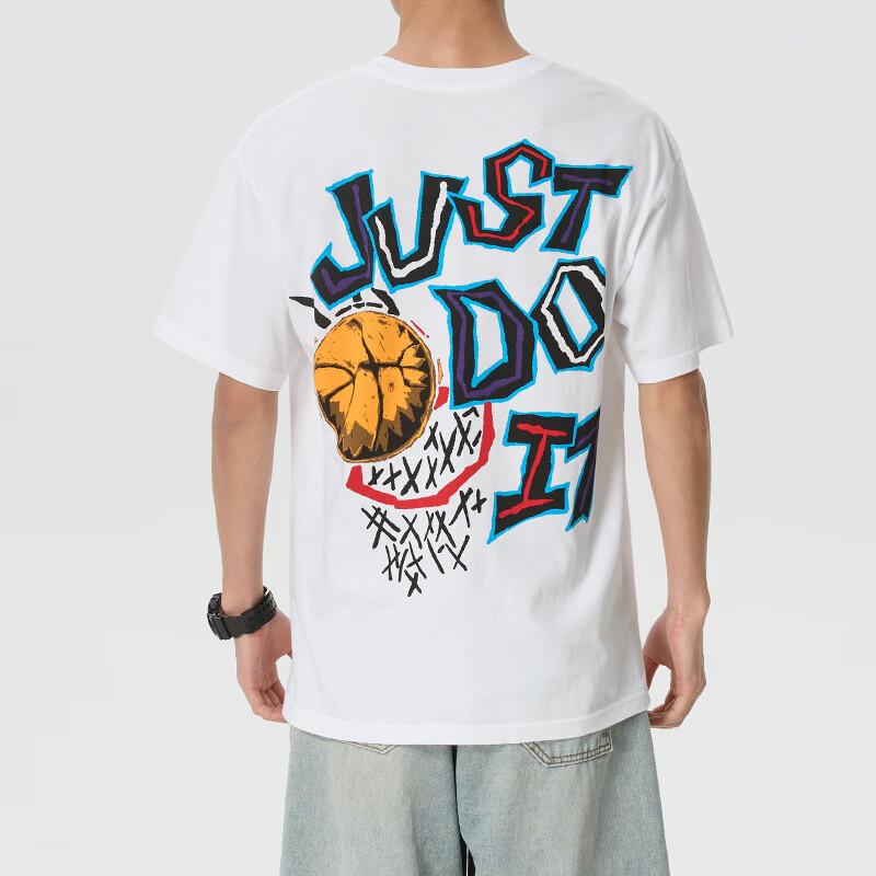 Nike T Shirts Men's White Crew Neck Moderate IM5043-100