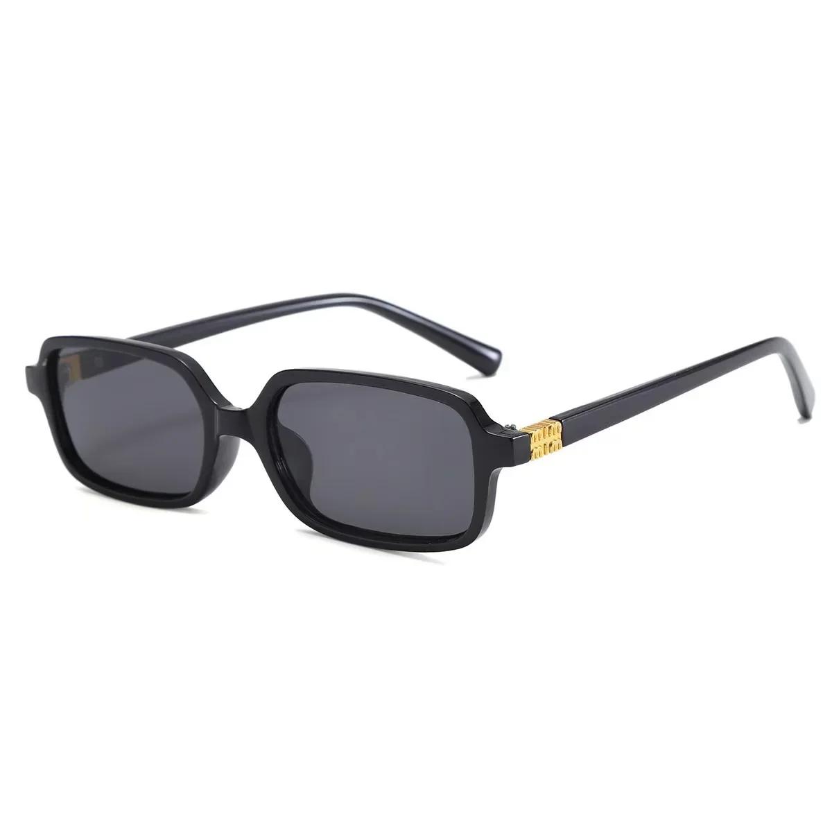 

New Elliptical Frame Sunglasses European and American Square Small FrameDesign Minimalist Spectacles Fashionable and Versatile As the photo